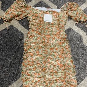 Skylar rose ruched mini dress